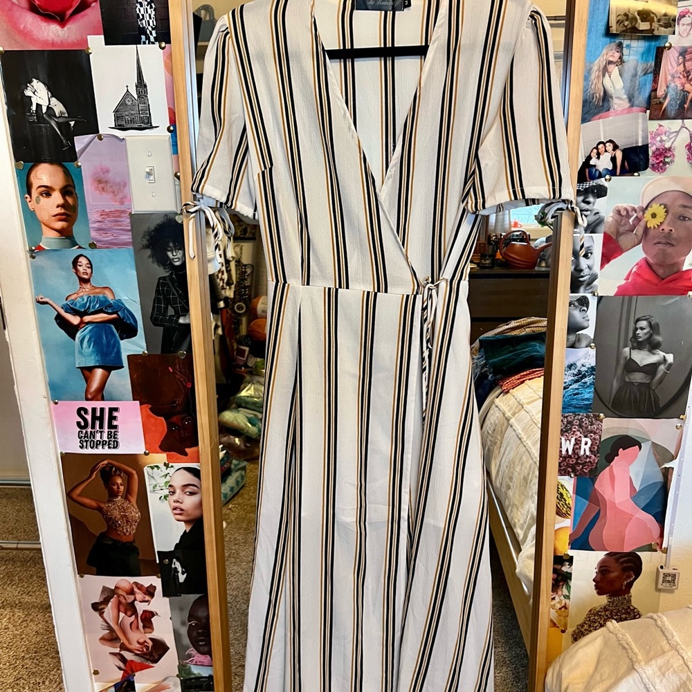 Striped Wrap Dress